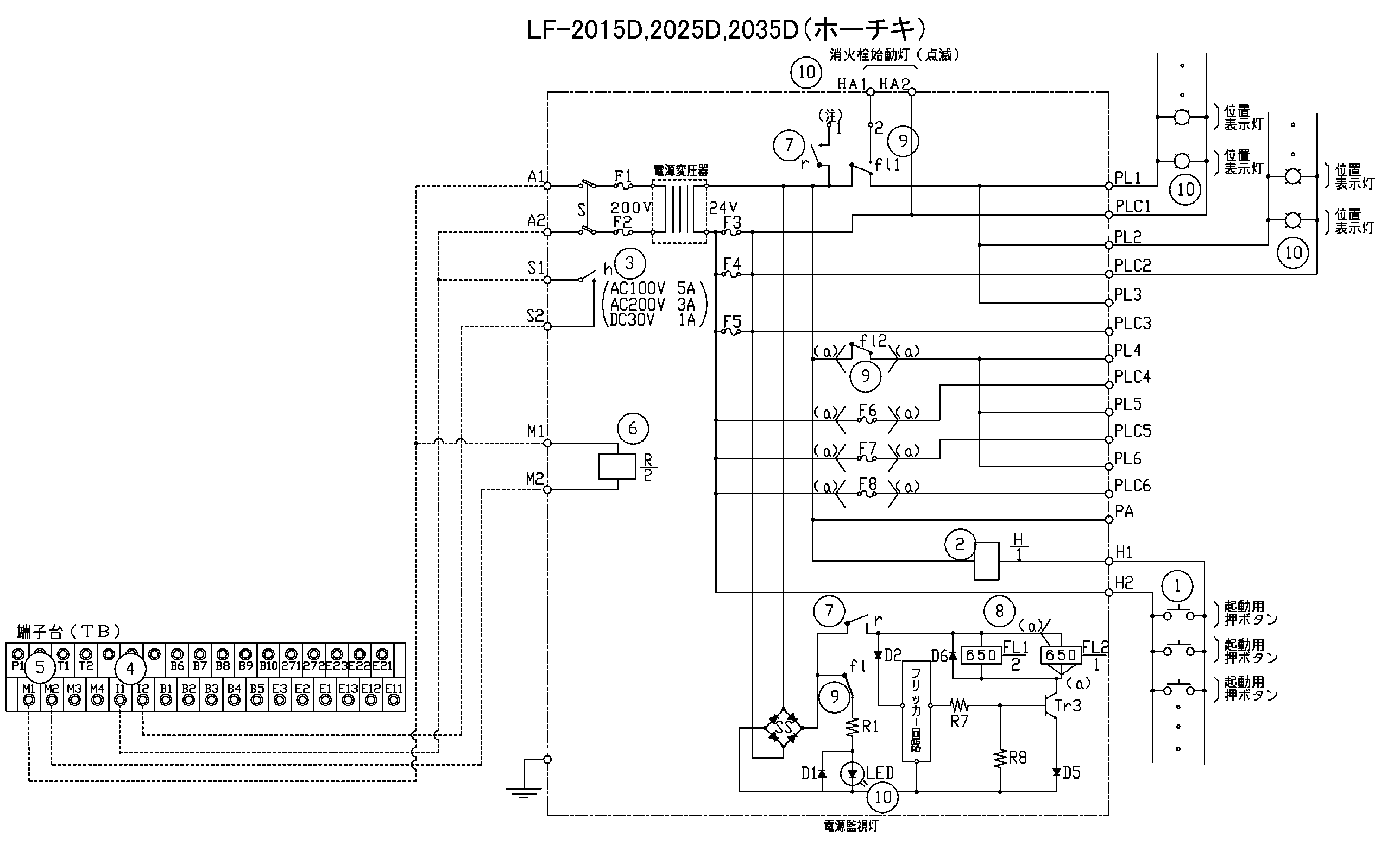 No.K1229 消火ポンプ用ホーチキ製移報器 LF-2000シリーズの動作 – 株式会社川本製作所